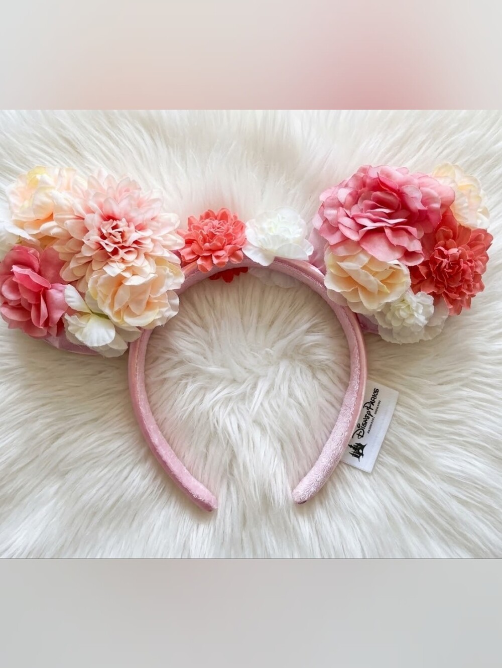 Disney Parks EPCOT floral pink mickey minnie ears